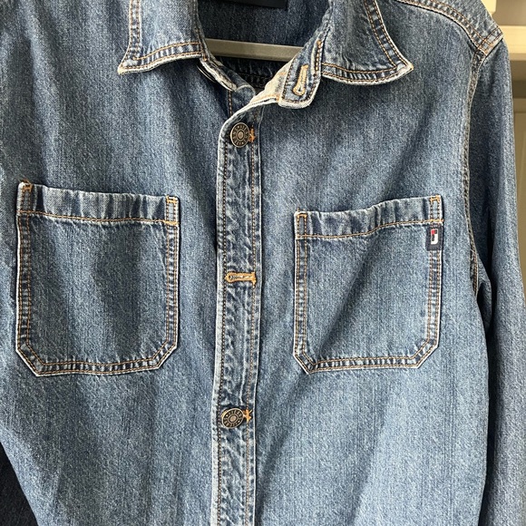 Mens I jeans shirt size medium faded denim blue - Picture 11 of 17